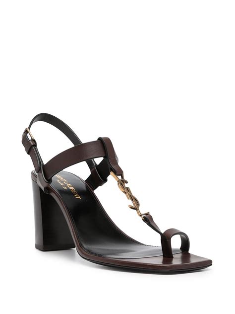 sandálias yves saint laurent|saint laurent block heel sandals.